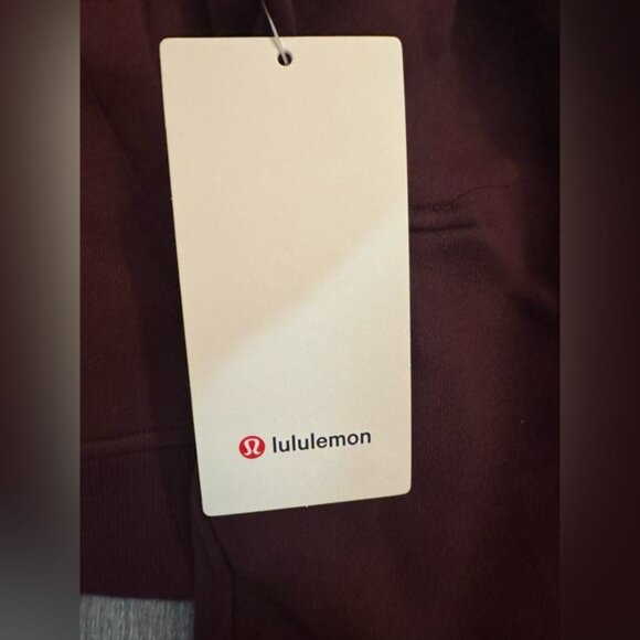 Lululemon Scuba oversized half gold zip hoodie sweater. Garnet.Burgundy. XS/S - Picture 12 of 13